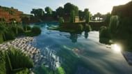 Chocapic13's Shaders provide quite kinetic water textures (Image via KnightGamerMC/Youtube)